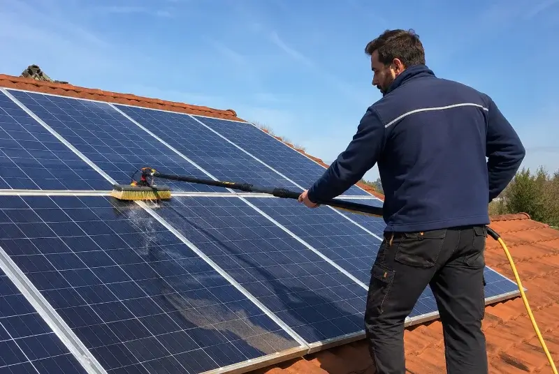 Nettoyage et entretien de panneaux solaires à Viriville